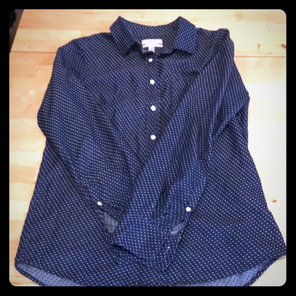 NWOT j crew polka dot button up